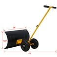 thumbnail image 4 of Fehomix Snow Shovel with Wheels, 29" Pusher Wide Snow Shovel with Adjustable Handle & Blade, 10" Anti-Skid Rubber Wheels, for Driveway, Sidewalk, Patio, Easy Driveway Snow Removal, Yellow, 4 of 7