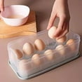 thumbnail image 4 of Egg Box Fridge 2pcs Egg Storage Box 10 Eggs, Plastic Egg Box with Cover, Egg Food Box for Refrigerator Kitchen Picnic Camping, 4 of 5