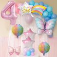 thumbnail image 4 of Set de globos para decoración de cumpleaños, Pink Butterfly Girl, 4 unidades, 4 of 5