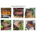 thumbnail image 3 of YfulYde Outdoor Bench Wooden Patio Porch Bench Wagon Wheel Design Rustic Bench for Garden,Porch,Yard(45" Lx21 Wx32 H), 3 of 5