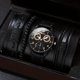 thumbnail image 1 of Juego de 4 relojes para hombre, reloj de cuarzo falso de tres esferas y pulsera tejida con cuentas a juego, 1 of 6