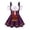 Purple, variant on Women's Corset Dress Trumpet Sleeve Renaissance for Halloween Party