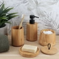 thumbnail image 3 of Evideco French Home Goods Bamboo Cotton Box Only Chic Fun Bamboo Bathroom Canisters, 3 of 7
