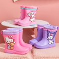 thumbnail image 2 of Botas de lluvia de dibujos animados para niños Sanrio Four Seasons, botas de lluvia Coolomi Hello Kitty para jardín de infantes, zapatos de agua antideslizantes para exteriores, venta al por mayor, 2 of 5
