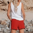 thumbnail image 4 of Shorts for Women Running Swim Athletic High Waist Loose Wide Leg Linen Beach Harem Pants With Pockets, 4 of 7
