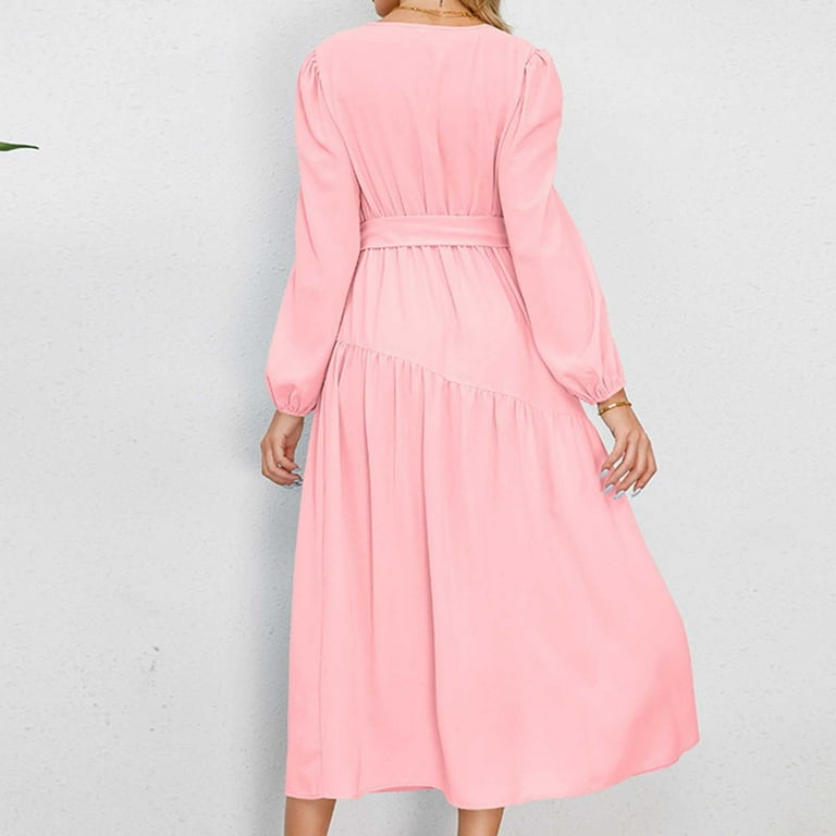 pink autumn dress Early Autumn Cherry Blossom Pink Dress