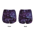 thumbnail image 6 of Uemuo Lilac Pattern Women's Athletic Shorts High Waisted Running Shorts with Liner Pockets Gym Elastic Workout Shorts-Large, 6 of 8