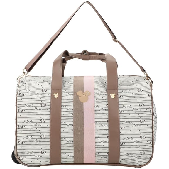 Bioworld Disney Minnie Mouse 18" Rolling Duffle Bag for Travel, School, Sports, Overnight stays, or Vacation