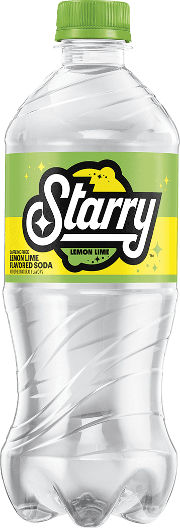 (4 pack) Starry Lemon Lime Soda Pop, 20 fl oz, Bottle