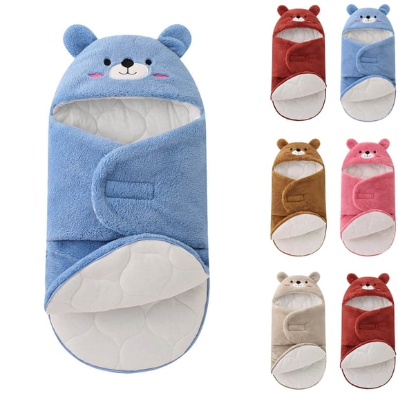 Bovxnpu Newborn Sleeping Bodysuit Baby Fall Winter Hooded Sleeping Bodysuit Bear Graphic Ear Open Blanket Newborn Sleepwear Summer 2 Piece Outfits