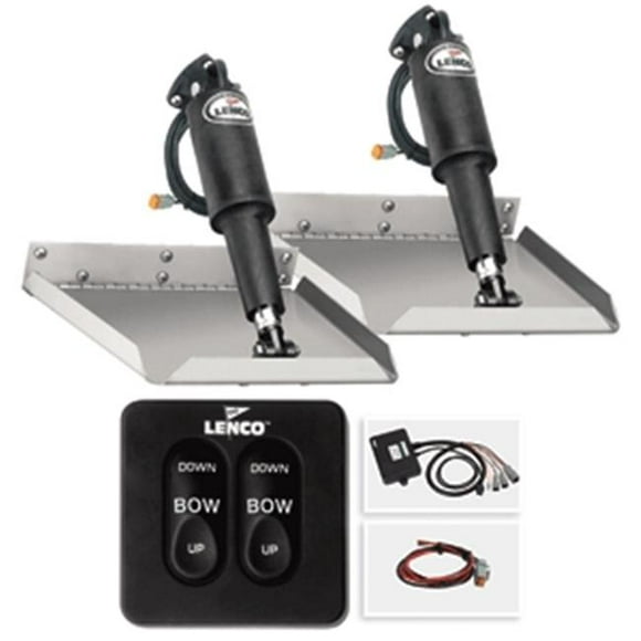 Lenco Marine TT9X12E 9 x 12 Edge Mount Kit avec Interrupteur Tactile Standard