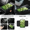 thumbnail image 6 of Renewold Car Seat Cover Set 14 PCS, Steering Wheel Seat Belt Rear View Mirror Gear Shift Knob Center Console Cover Coaster Trash Can for St. Patrick's Day Decor, Frog Leprechaun Hat Green Clover, 6 of 7