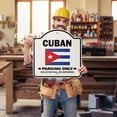 thumbnail image 2 of Parking For Cuban Only 18" X 18" Heavy-Gauge Aluminum Architectural Sign | SignMission Designer Cuba Flag National Pride Love Metal Novelty Gift Funny Joke Gag Road Garage, 2 of 4