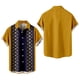 thumbnail image 2 of Camisas s Para Hombre Manga Corta Camisa de manga corta con estampado digital 3d de ocio de tendencia de moda de playa de turismo de vacaciones de verano para hombres (Gold, XL), 2 of 5