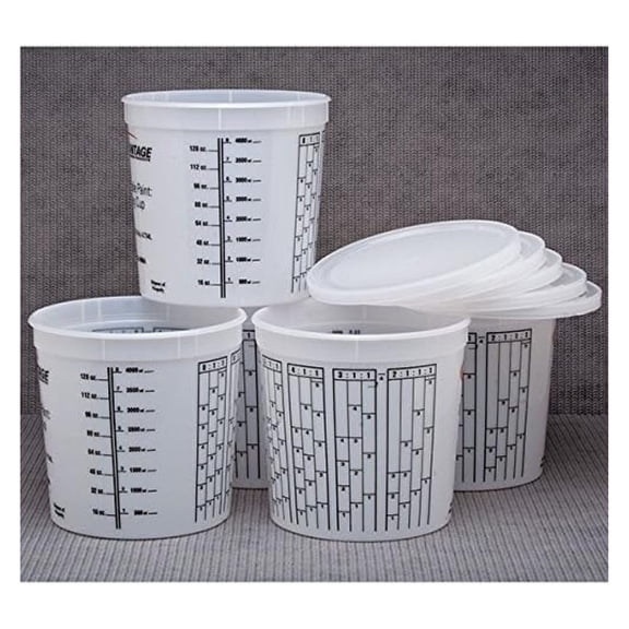 Universal Reuseble Mixing Cups with Measuring Marks 5 - QT 5 PC Set
