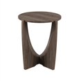 thumbnail image 2 of Table d'Appoint Ronde en Bois de 19 Pouces avec Base Croisée Ouverte - Frêne Cérusé, 2 of 5