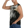 thumbnail image 3 of Balery Ink Style Bald Eagle Camisetas sin mangas para hombre, absorbe la humedad y protege contra el mal olor.-Medium, 3 of 7