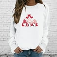 thumbnail image 2 of CEHVOM Womens Summer Shirts Round-Neck Long Sleeve Tops Printed Regular Blouse Clearance, 2 of 4