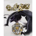 thumbnail image 2 of Juego de dados Dnd de metal, dados de dragón únicos poliédricos huecos, juego de dados de mazmorras y dragones, regalos D&D, juego de dados de rol, 7 Cps con caja de regalo, juegos de mesa, tarjeta Pa, 2 of 5