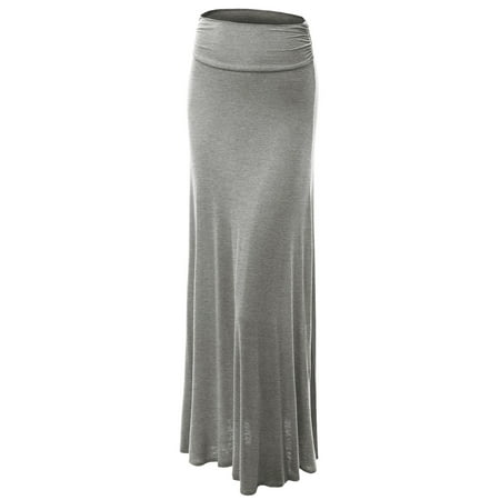 Made by Johnny - MBJ Womens Lightweight Floor Length Maxi Skirt ...