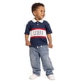 thumbnail image 2 of Wonder Nation Toddler Boys Rugby Polo Shirt with Short Sleeves, Sizes 12M-5T, 2 of 6