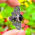 thumbnail image 2 of Natural Black Onyx Gemstone Handmade 925 Sterling Silver Ring Size 7, 2 of 3