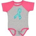 thumbnail image 3 of Inktastic Teal Awareness Ribbon Girls Baby Bodysuit, 3 of 5