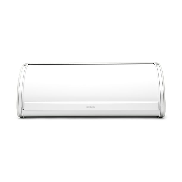 Brabantia Roll Top Bread Box with Flat Top, White