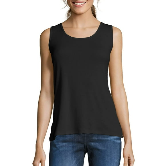 Camisetas sin mangas Hanes Mini-Acanalado de algodón para mujer