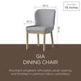 thumbnail image 3 of Maven Lane Contemporary Cleo Dining Table with 6 Gia Dining Chairs, Refine Grey, 3 of 12