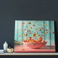 thumbnail image 3 of Picia Floating Colorful Cereal Pattern Decorative Picture – Unique Wall Art, Modern Canvas Print for Trendy Interiors (Horizontal), 3 of 6