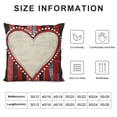 thumbnail image 5 of SHANXI Valentines Day Pillow Covers  Red White Stripes White Heart Decorative Square Pillow Cases Valentine's Day  Linen Throw Pillows Home Decor for Sofa Porch Couch Outdoor 12x12in, 5 of 5