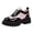 Pink, variant on Womens Leopard Patent Lug Sole Sneakers Lace up Platform Chunky Heeled Fashion Shoes for Fall Casual White Size 9