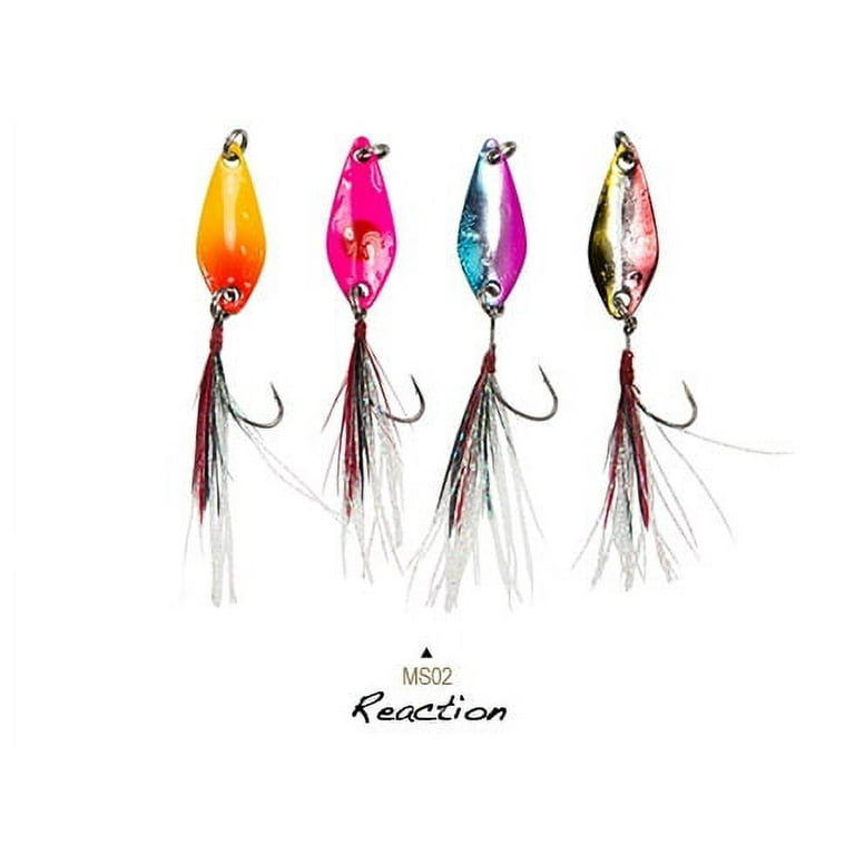 Lunkerhunt Micro Spoons Fishing Lures, Reaction, 4 Count