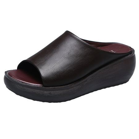 

Rdeuod Flip Flops For Women Summer Ladies Flat Thick Soled Shoes Fashion Casual Roman Sandals