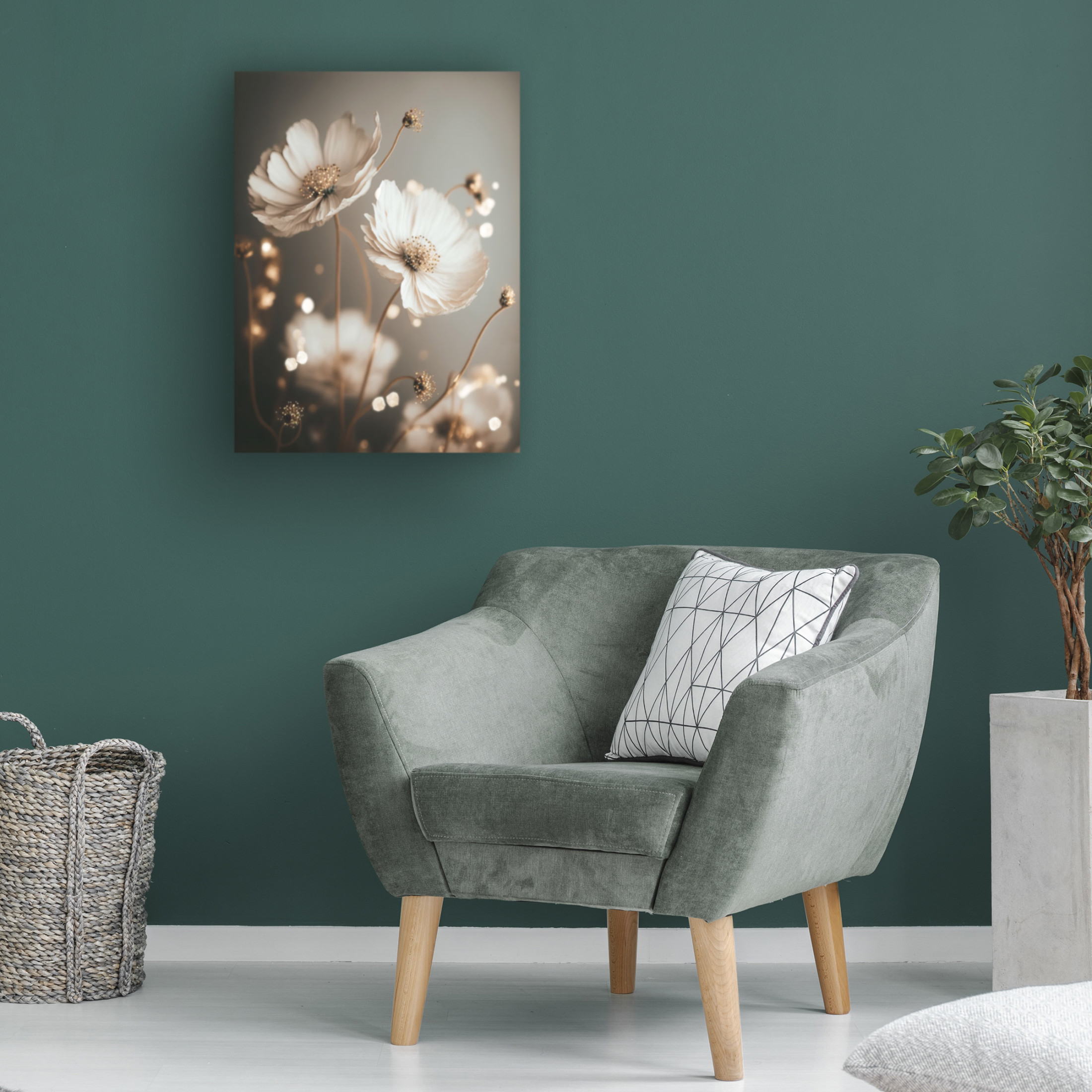 Canvas Wall Art - Treechild 'Golden Beauties' Wall Art for Living Room, Bedroom, or Office D?cor by Trademark Fine Art - 14 x 19 Inches