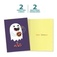 thumbnail image 5 of Tree-Free Greetings Halloween Greeting Card 2 Pack, 5x7, Ghost with Candy (GT63161), 5 of 7