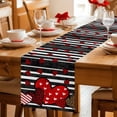 thumbnail image 5 of Valentine's Day Table Runner 36 Inches, Red Love Hearts Black Striped Romantic Bed Runner Dresser Scarves Tabletop for Indoor Outdoor Parties/Ceremony/Banquet, 13"x 36", 5 of 8