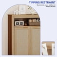 thumbnail image 5 of ModFusion Natural Wood Color Shoe Cabinet with Woven Rattan Doors, Adjustable Shelves & Magnetic Closure, 5 of 9