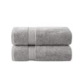thumbnail image 1 of MADISON PARK SIGNATURE Drap de Bain 800 G/m2 100 % Coton Ensemble de 2 Pcs Argent 34x68, 1 of 4