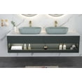 thumbnail image 3 of Modern Oval 24x14 Inch Above-Counter Bathroom Vessel Sink for Vanity Cabinet, Non-Porous Hygienic Surface with Scratch-Resistant Quick-Drain Design, 3 of 9