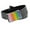 Glitter Black, variant on Women's Rainbow Crystal Flip Top Belt Buckle with Canvas Web Belt Small Rainbow