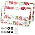 thumbnail image 2 of Coolnut Strawberry License Plate Frames 2pcs, Aluminum Universal Car License Plate Holder with Round Hole for US Vehicles, 12"x 6", 2 of 7