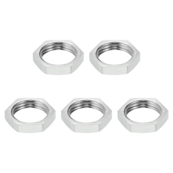 Uxcell M14x1.25x4mm Hex Nuts, 5Pcs 304 Stainless Steel Metric Fine Thread Hexagon Thin Lock Nuts Fasteners for Machinery Manufacturing, Industrial Use, 17mm Width