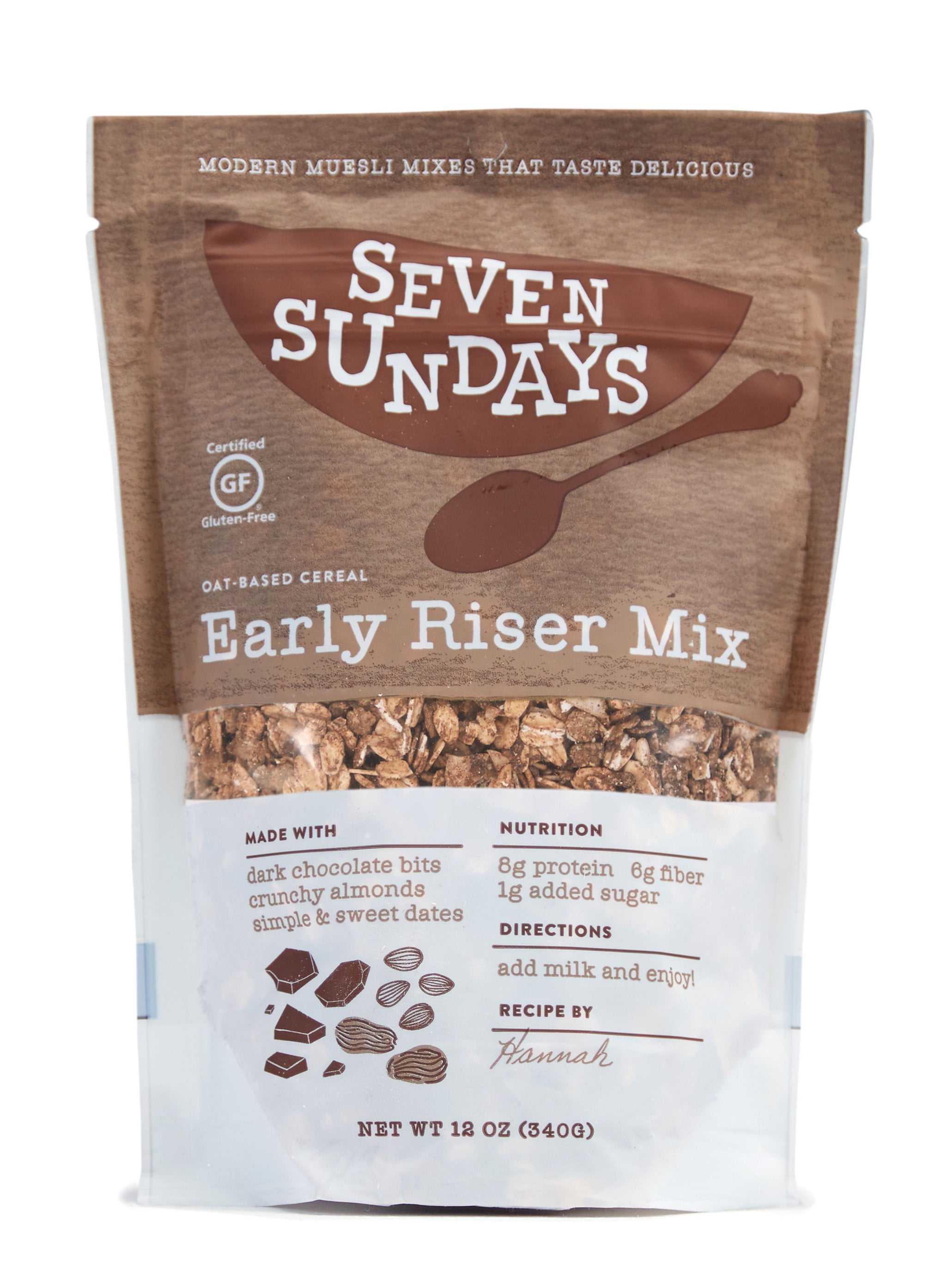 Seven Sundays Muesli, Early Riser Dark Chocolate Muesli, Gluten Free