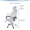 thumbnail image 4 of Silla de escritorio ejecutiva ergonomica reclinable marca Gravita, 4 of 7