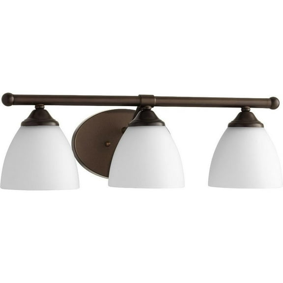 The Holloway Road 3 Light Bathroom Light in Bailey Street Home Home Collection Style 21 inches Wide By 6.75 inches High-Oiled Bronze Finish Bailey