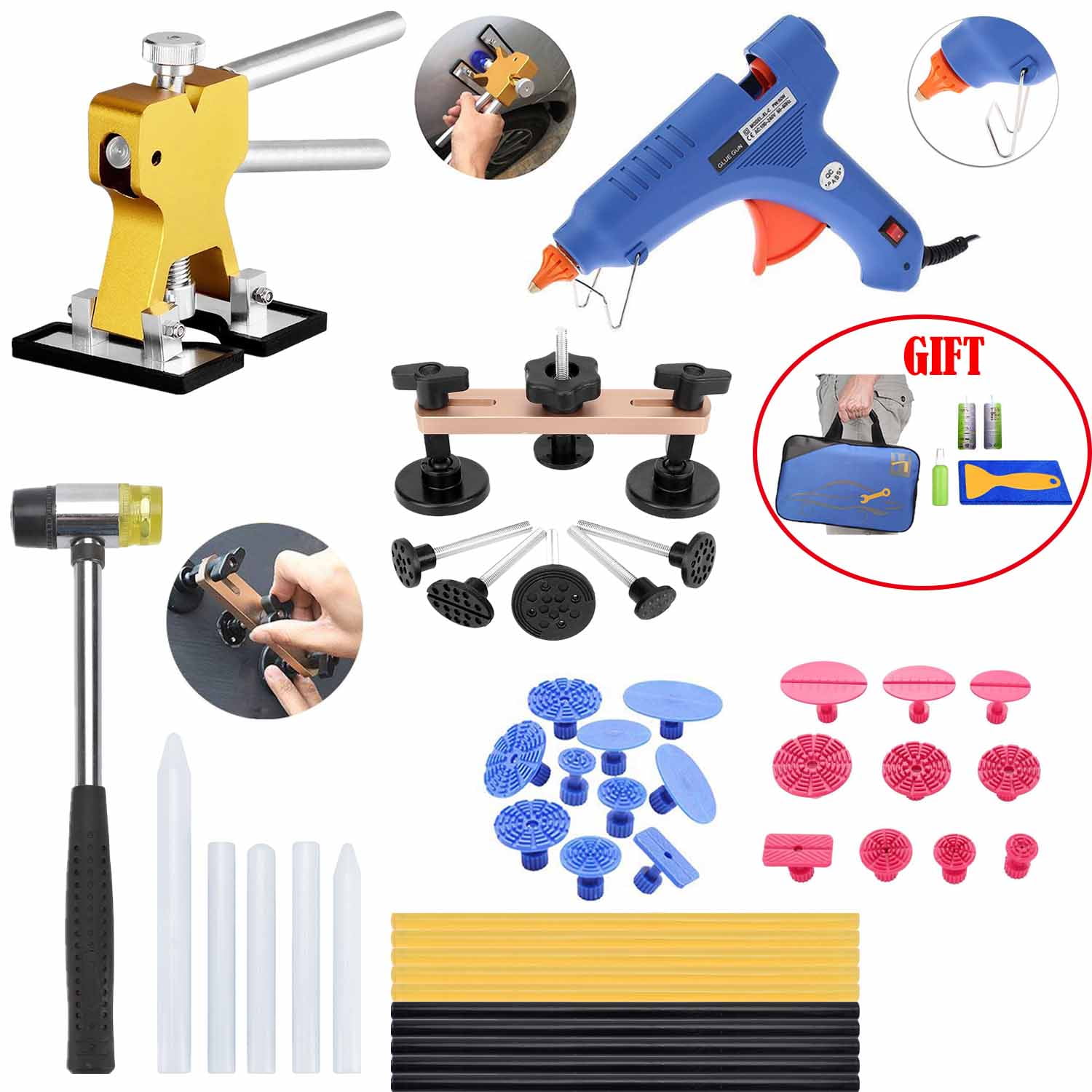 Dent Puller Kits Tools Hot Melt Glue Gun Pro Glue Sticks for Pulling