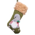 thumbnail image 1 of sweethay Calcetines navideños de punto, contenedor de aperitivos, colgante colgante para el hogar, escaparate, colgador de árbol de Navidad, soporte Kits de decoración para fiestas Verde sweethay HA069855-03, 1 of 6