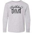 thumbnail image 3 of Inktastic Birthday Diva in Black Long Sleeve Youth T-Shirt, 3 of 5